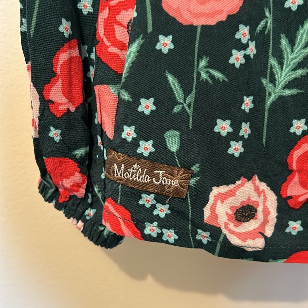 NWT Matilda Jane Top Women’s Small Floral Blouse Shirt Flared Cottagecore New - Picture 9 of 11